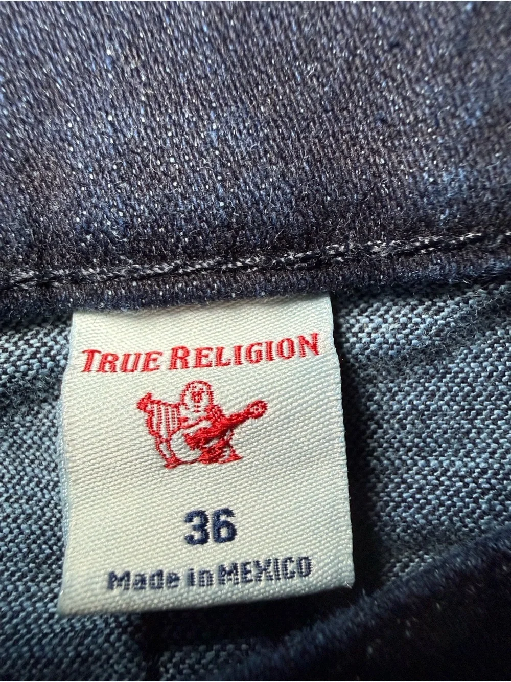 True Religion ROCCO 36x34 Relaxed Skinny Dark Wash Jeans